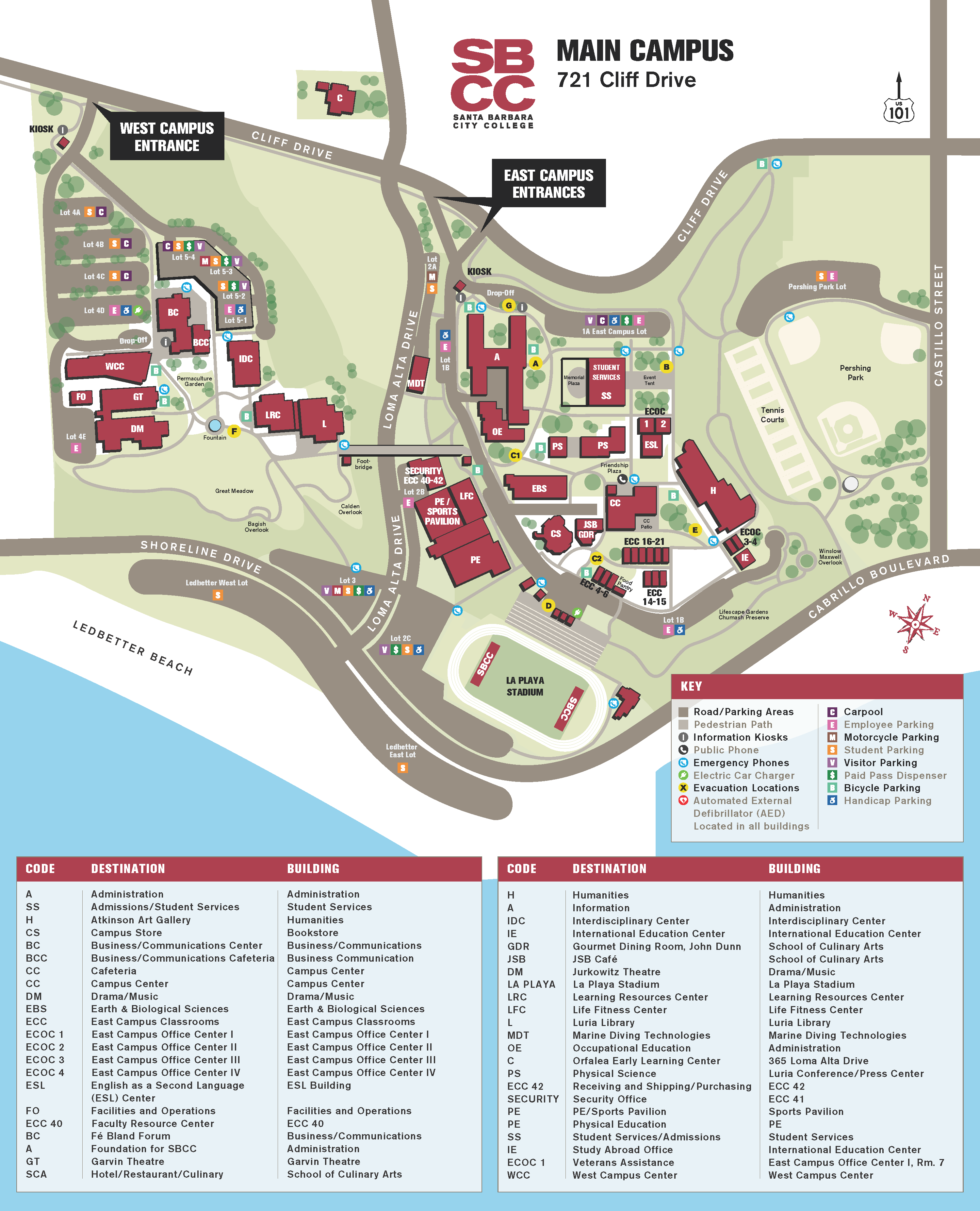 SBCC Campus Map